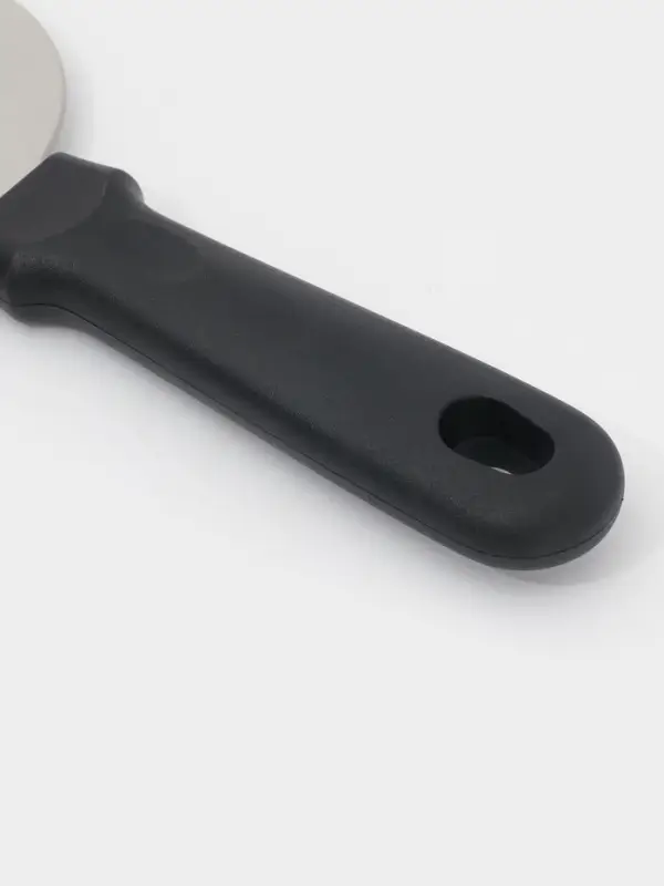 Лопатка - скребок кондитерская Доляна, 21.5&times;10 см, нержавеющая сталь, чёрная