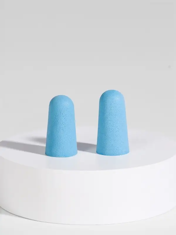 Беруши, 2.5&times;1 см, набор - 10 пар, в футляре, голубые