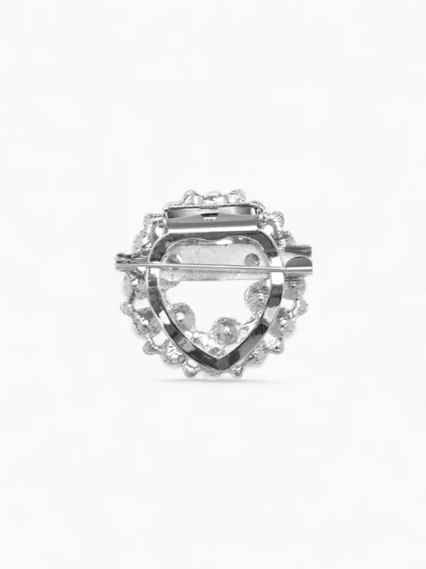 Зажим для платка &laquo;Жемчужинка&raquo;, белый в серебре