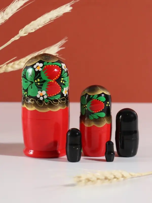 Матрёшка дерево &laquo;Анна&raquo;, хохлома, 5-кукольная, 11 см