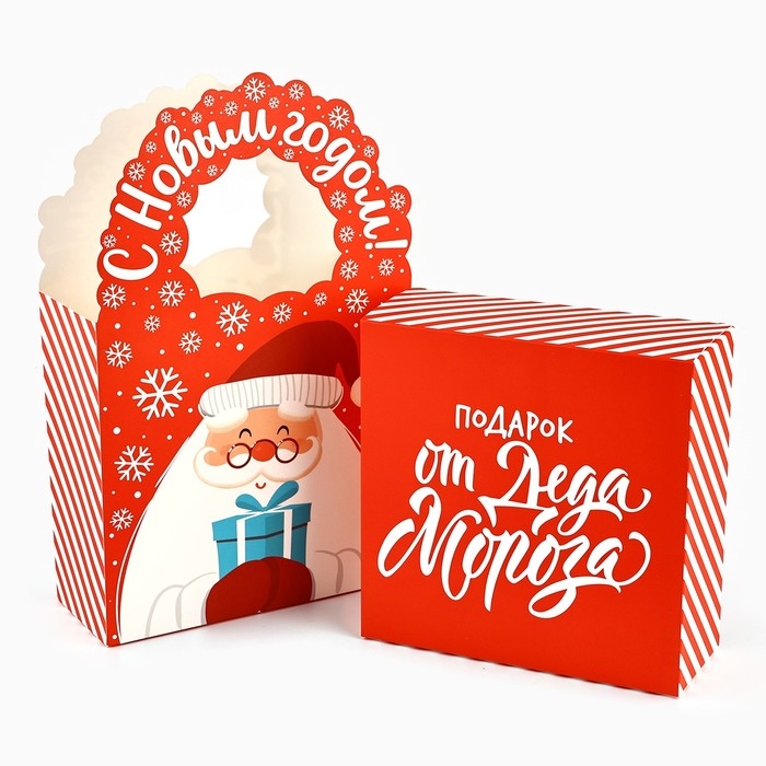 Коробка новогодняя складная «Подарок от Деда Мороза» 18.4 х 30.4 х 7.3 см, Новый год Коробка новогодняя складная «Подарок от Деда Мороза» 18.4 х 30.4 х 7.3 см, Новый год
