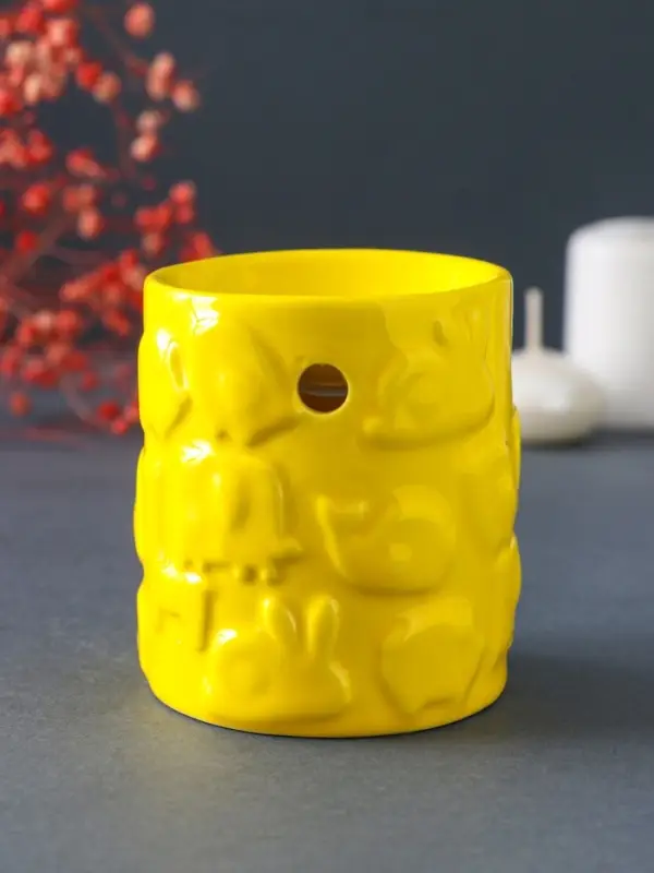 Аромалампа для эфирных масел &laquo;Зверята&raquo;, керамика, жёлтая, 6.7&times;6.7&times;7.5 см