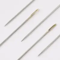 Иглы швейные №1/5, с золотым ушком, d=0.93 мм, 5 см, набор 10 шт.