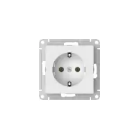 ATLASDESIGN РОЗЕТКА с заземлением, 16А, быстрозажимные клеммы, БЕЛЫЙ