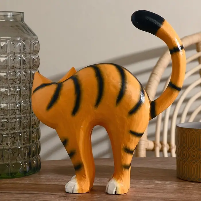 Сувенир дерево Сувенир дерево "Кошка" тигровая 25х30х7 см