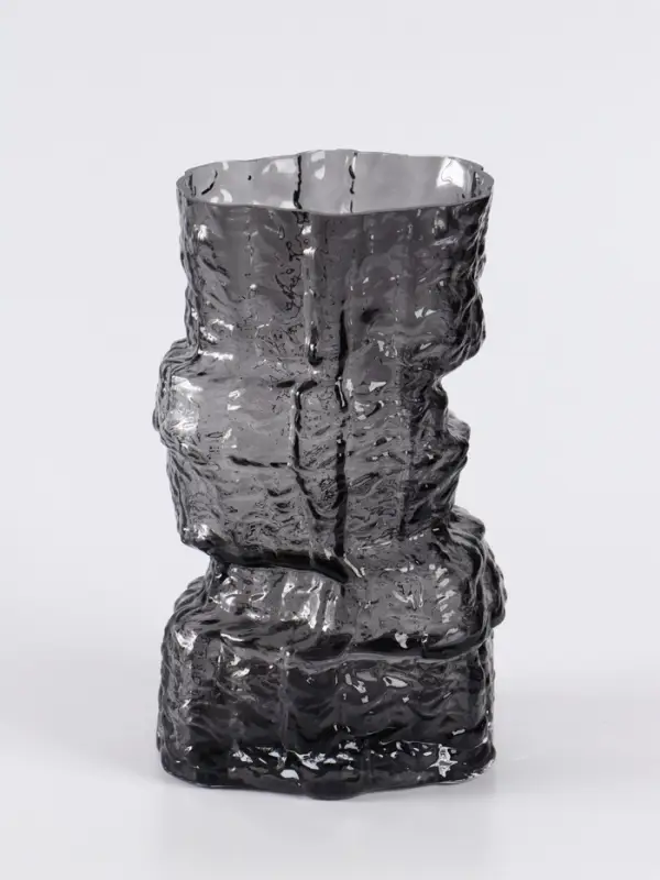 Ваза «Гоэтано», 24.5×13 см, стекло, чёрная