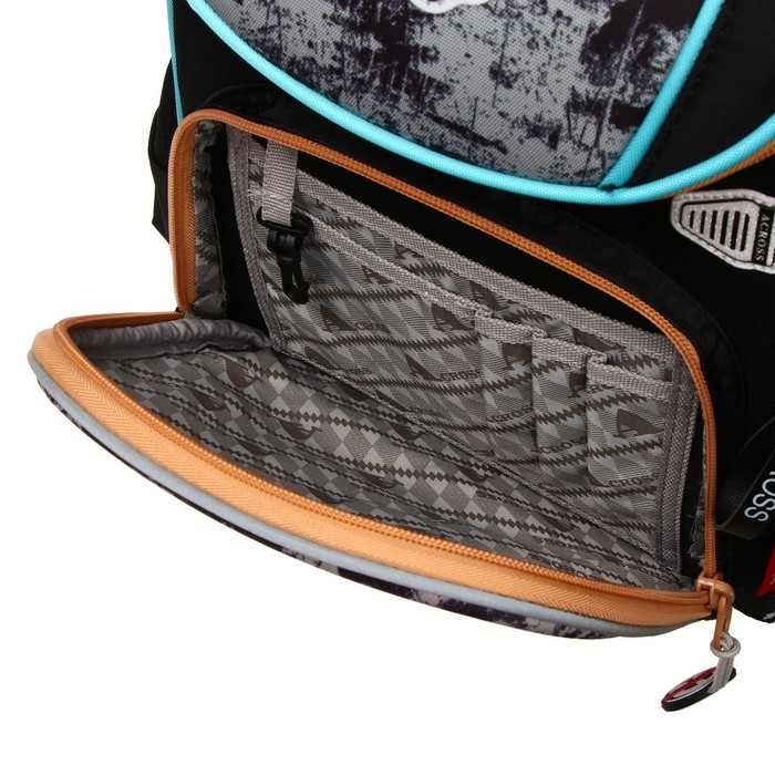 Ранец школьный Стандарт, раскаладной, 35 х 22 х 12 см, Across 191, наполнение: мешок, брелок Ранец школьный Стандарт, раскаладной, 35 х 22 х 12 см, Across 191, наполнение: мешок, брелок