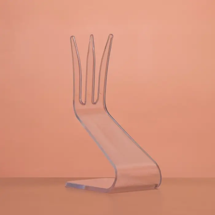 Шпажка пластиковая одноразовая для канапе «Трезубец», прозрачная