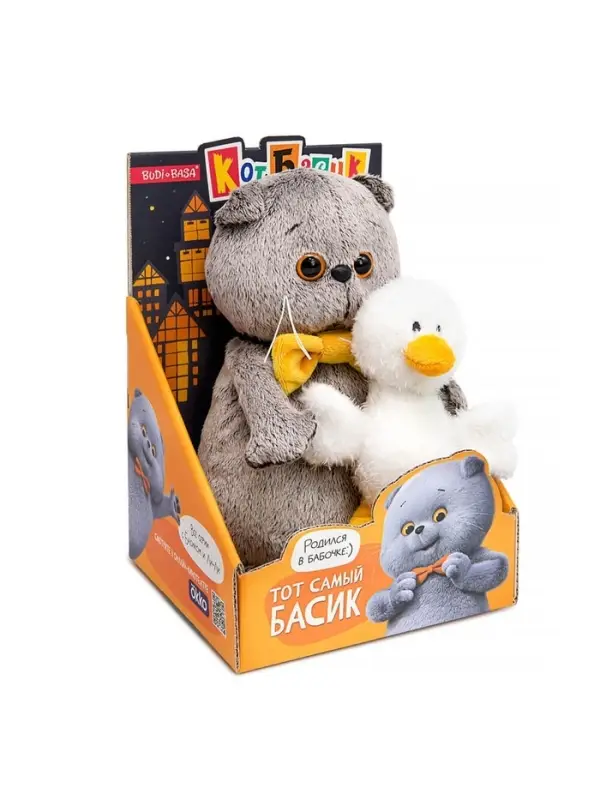 Мягкая игрушка &laquo;Кот Басик с Гусиком&raquo;, 19 см