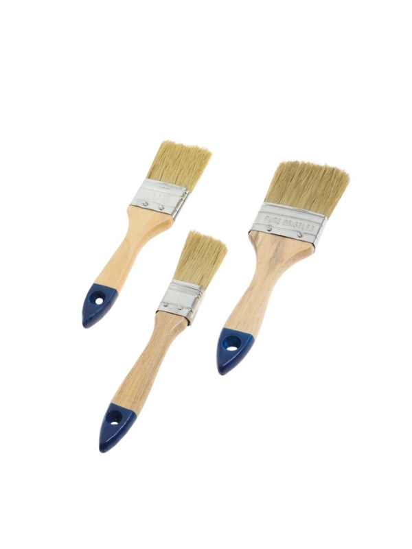 Набор кистей ТУНДРА, натуральная щетина, деревянная рукоятка, 1-1.5-2 Набор кистей ТУНДРА, натуральная щетина, деревянная рукоятка, 1-1.5-2" (25, 38, 50 мм)