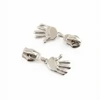 Бегунок для молнии &laquo;Спираль&raquo;, №7, &laquo;Ладонь&raquo;, 10 шт., цвет никель