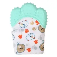 Прорезыватель-рукавичка Крошка Я &laquo;Собачки&raquo;, от 3 мес., мятный