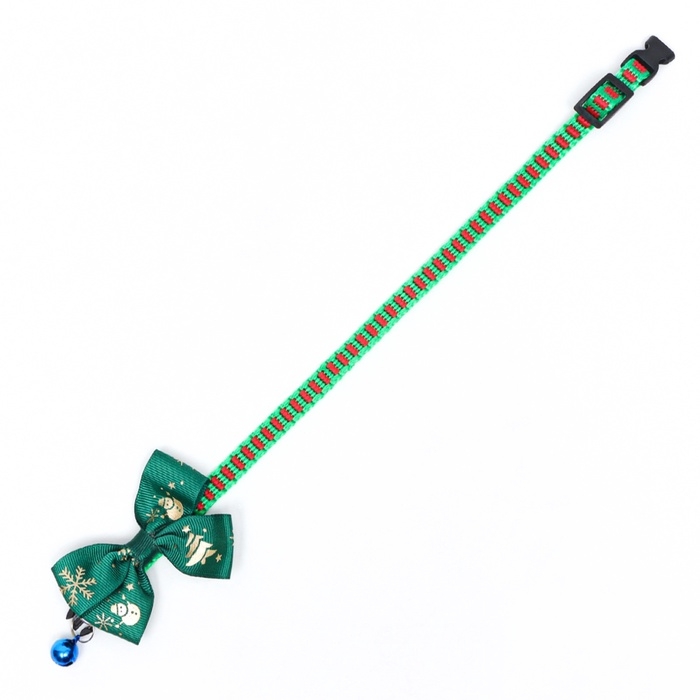 Ошейник Ошейник "Зима", 30 х 1 см, капрон, зелёный
