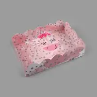 Коробка для печенья, кондитерская упаковка с пластиковой крышкой, &laquo;Чудесных мгновений&raquo;, 20&times;30&times;8 см