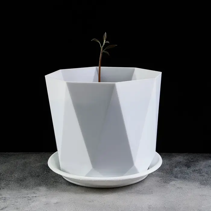 Поддон для горшка, d = 22 см, пластик, цвет мрамор Поддон для горшка, d = 22 см, пластик, цвет мрамор