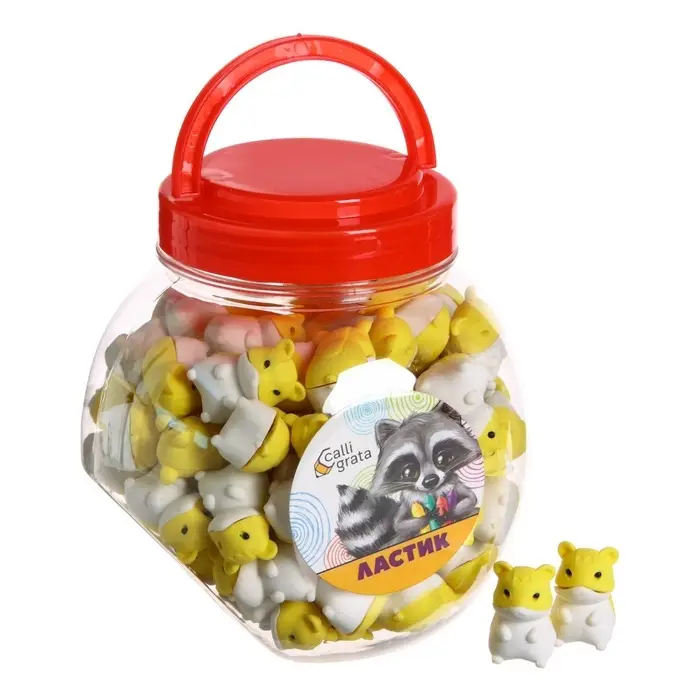 Ластик фигурный &laquo;Хомяк&raquo;, МИКС