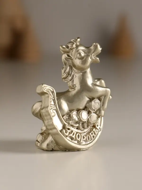 Сувенир полистоун Сувенир полистоун "Коник с подковой и пожеланием" МИКС 5,5х4х3 см