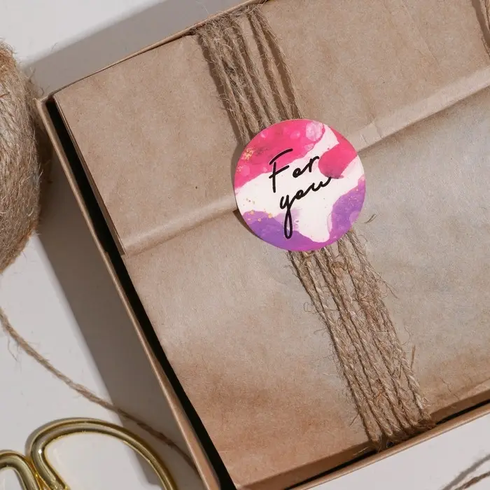 Наклейки для бизнеса и подарков For you, 4×4 см, 50 шт.