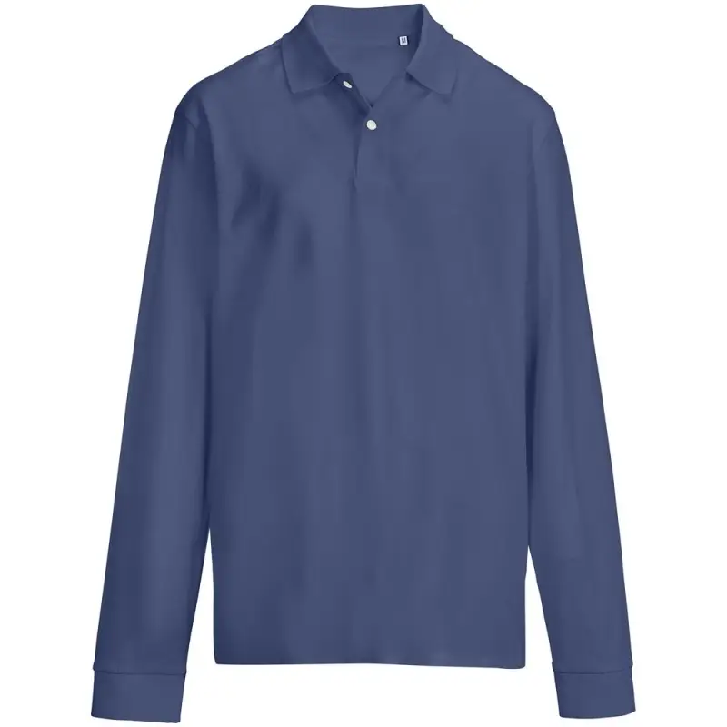 Рубашка поло унисекс с длинным рукавом Pacific LSL, синяя (джинс), размер XS Рубашка поло унисекс с длинным рукавом Pacific LSL, синяя (джинс), размер XS