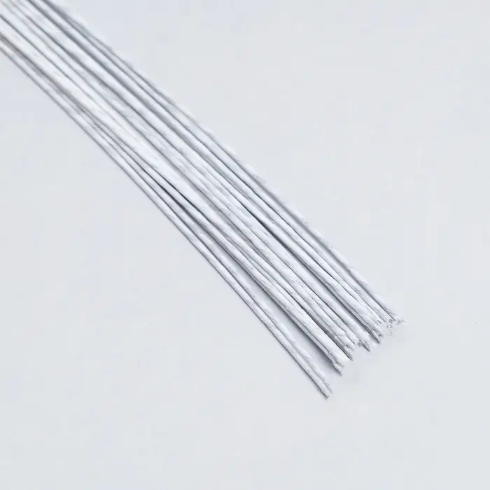 Флористическая проволока в бумажной оплётке &laquo;Белая&raquo;, длина 36 см, 1.2 мм, набор 20 шт.