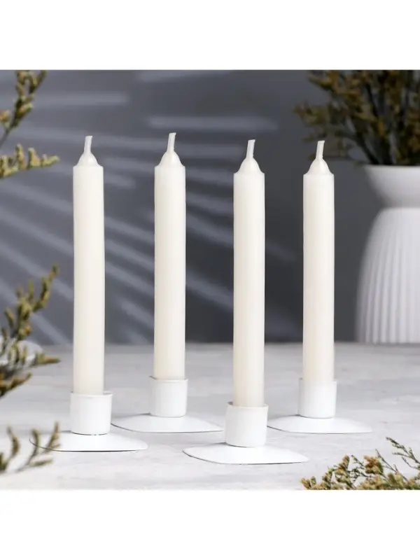 Набор хозяйственных свечей парафиновых, 1.8&times;17.5 см, 5 ч, 40 г, 4 шт.