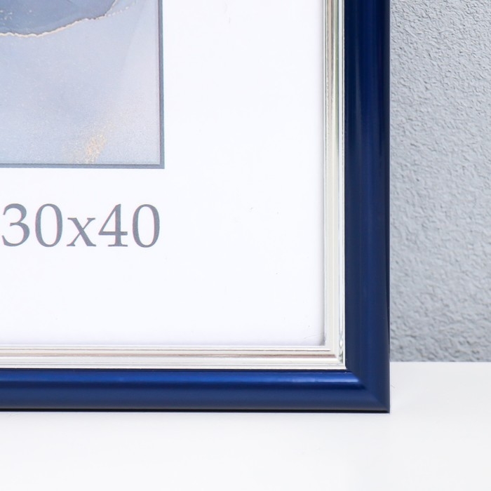 Фоторамка пластик Фоторамка пластик "Гамма" 30х40 см, синий металлик