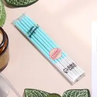 Свечи для торта &laquo;Исполнение желаний&raquo;, 15 см, 6 шт., голубой цвет