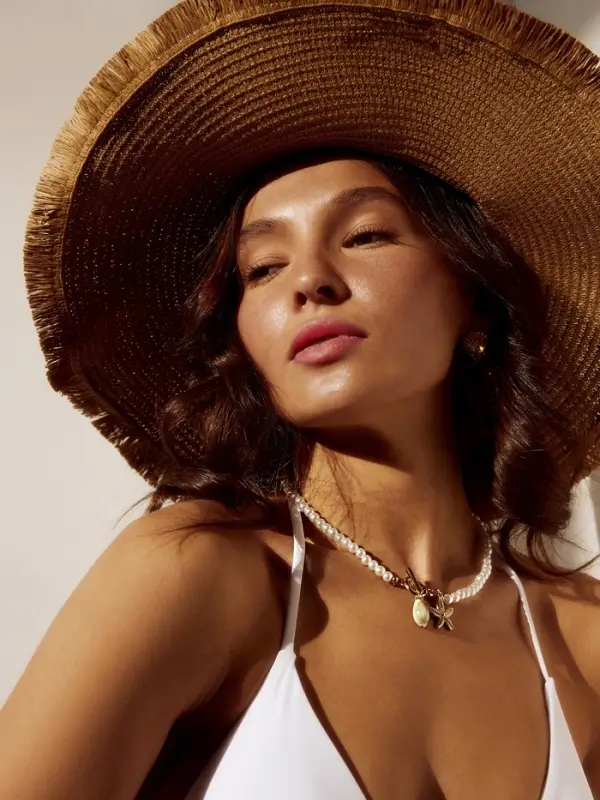 Набор 2 предмета: бусы. браслет &laquo;Жемчуг. Ракушка&raquo;, L=18/42 см, №8, белый в золоте