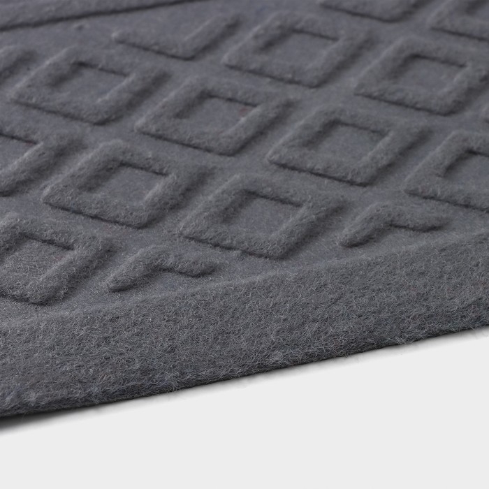 Коврик придверный Доляна Welcome, ромбы, влаговпитывающий, без окантовки, 38&times;58 см, цвет МИКС