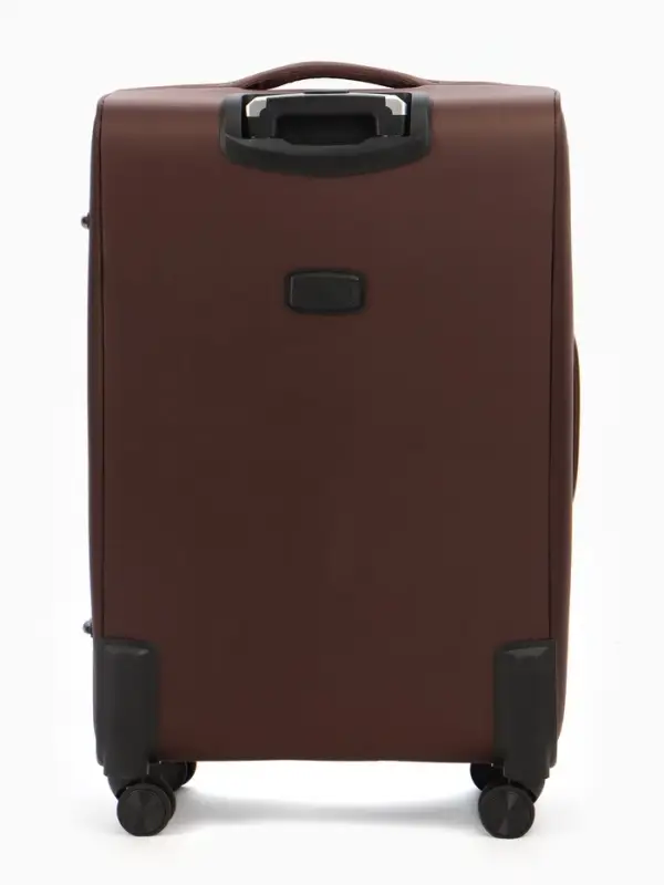 Чемодан на колёсах TEXTURA, кодовый замок, текстильный, с увеличением, 47&times;30&times;78 см, 28", коричневый