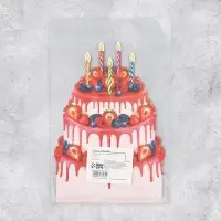 Объемная открытка «С Днём рождения», торт, 12,1 × 17.8 см