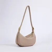 Сумка женская багет на молнии, 29&times;8&times;16 см, бежевая