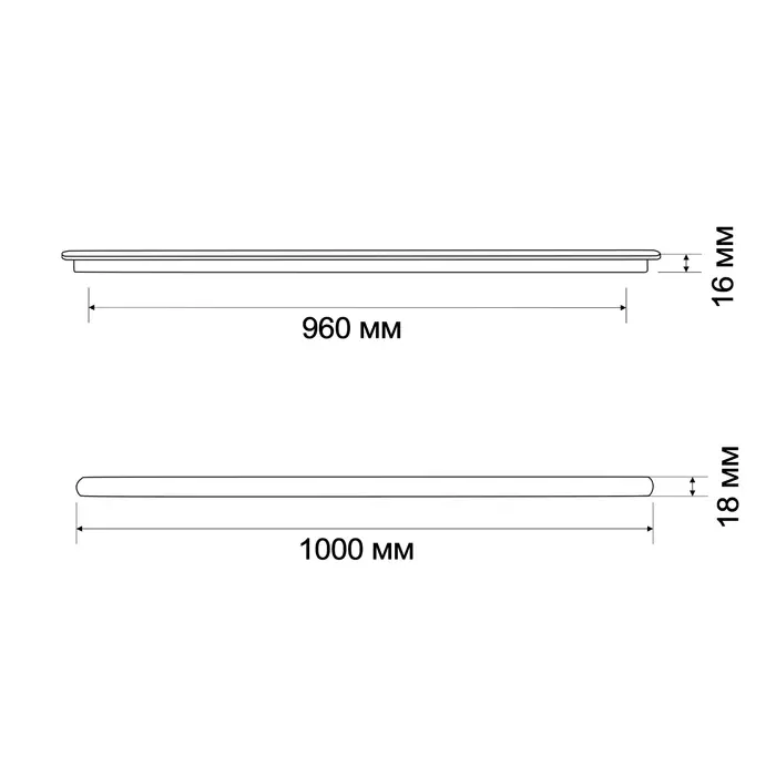 Ручка-скоба CAPPIO RSC021, алюминий, м/о 960 мм, цвет сатиновое золото