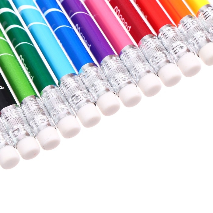 Карандаши 12 цветов, Maped Color Peps Oops, пластиковые, европодвес Карандаши 12 цветов, Maped Color Peps Oops, пластиковые, европодвес