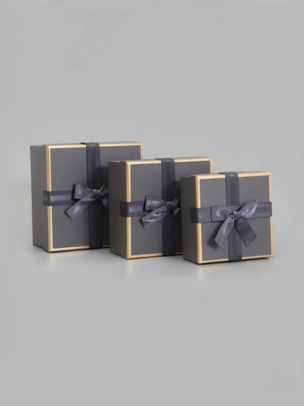 Набор подарочных коробок 3 в 1, 19&times;19&times;9.5 см, 17&times;17&times;8 см, 15&times;15&times;6.5 см