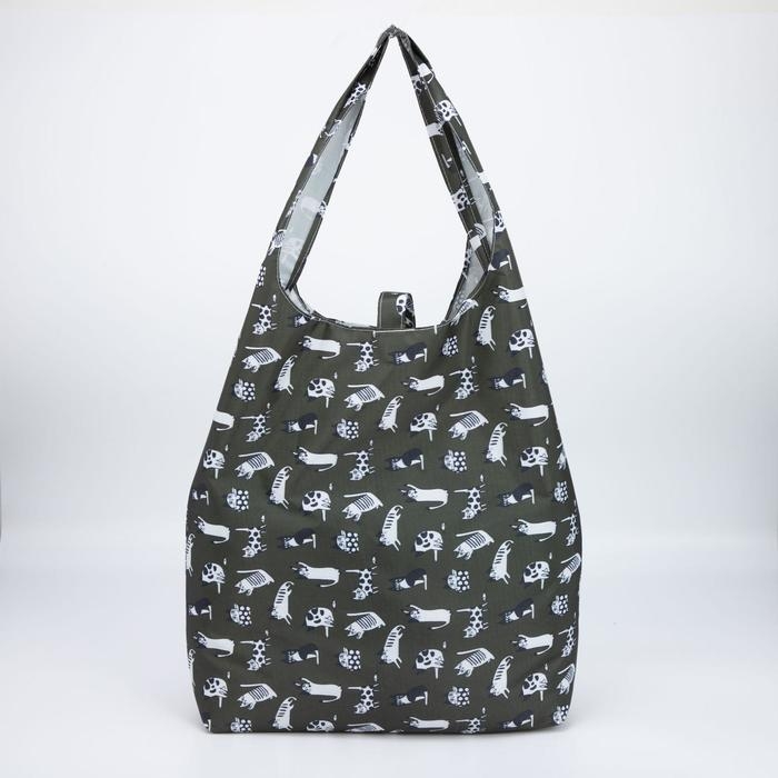 Сумка хозяйственная на кнопке, складная, цвет зелёный Сумка хозяйственная на кнопке, складная, цвет зелёный