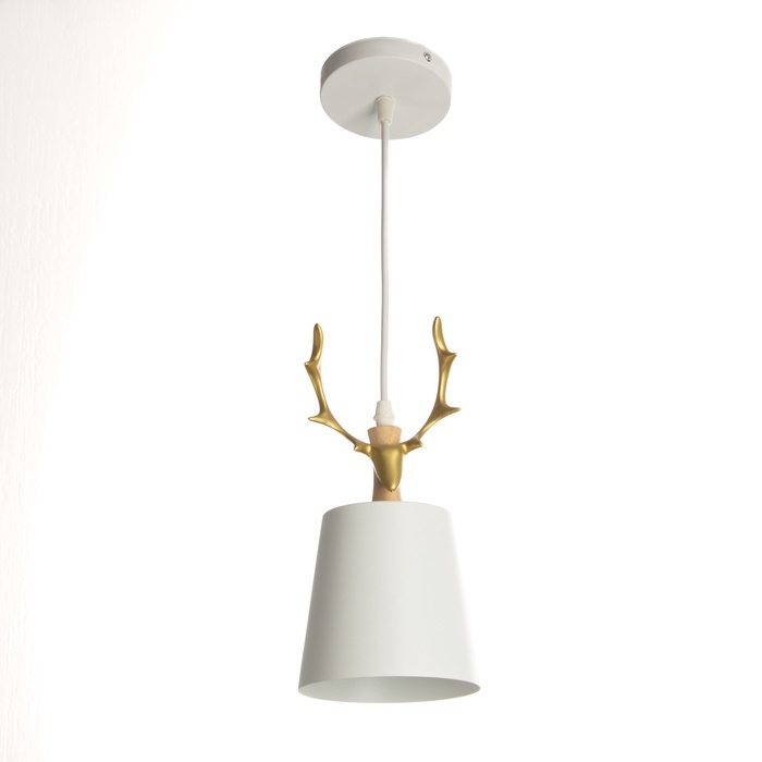 Светильник BayerLux "Олень" 1хE27 40Вт белый-золото 13х13х100 см