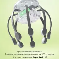 Массажер для головы LEM-32, электрический, мурашка, вибрационный, АКБ, белый