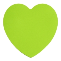Блок с липким краем бумажный 70x70мм, ErichKrause "Heart Neon", 50 листов, зеленый