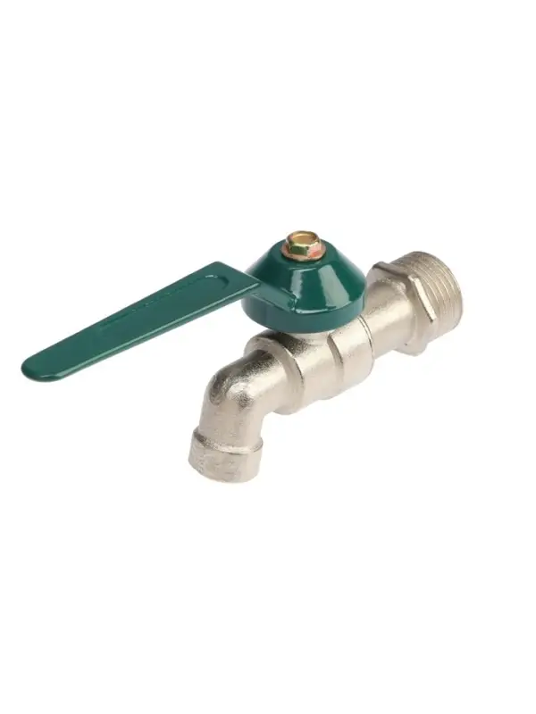 Кран водоразборный ZEIN,1/2", рычаг, укороченный, цинк