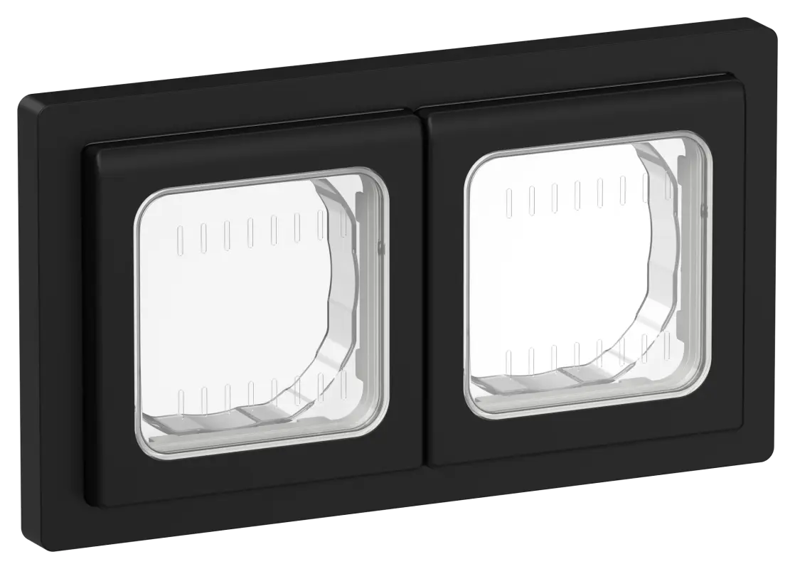 FLITE Рамка 2-местная IP55 Рпро-2-55-ФлЧ черный IEK
