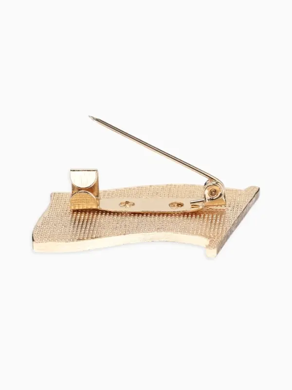 Брошь "Флаг России", триколор в золоте