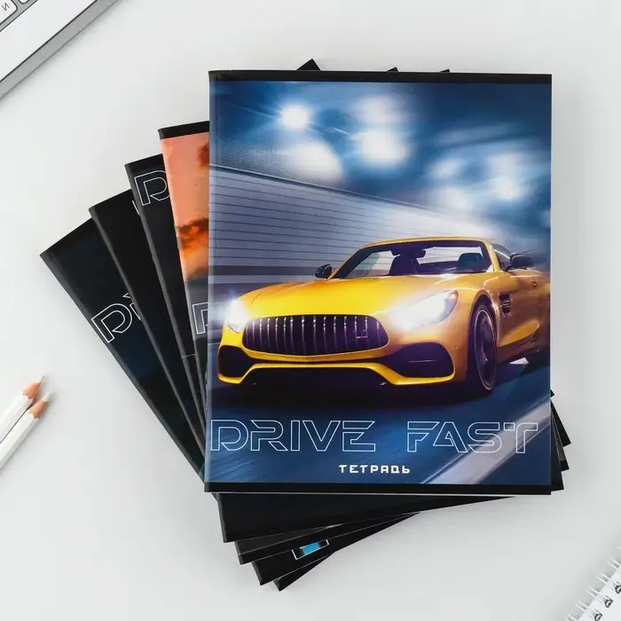 Тетрадь в клетку, 48 л., А5, на скрепке, блок №2 «Машины» МИКС Тетрадь в клетку, 48 л., А5, на скрепке, блок №2 «Машины» МИКС