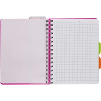 Бизнес-тетрадь А5,140 л,пласт обл, с разд,спир,ATTACHE FANTASY,розов