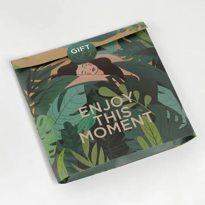 Пакет упаковочный с наклейками Enjoy this moment, 20 х 30 х 5 см Пакет упаковочный с наклейками Enjoy this moment, 20 х 30 х 5 см