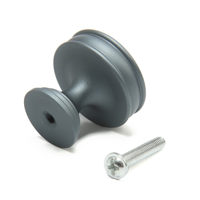 Ручка-кнопка CAPPIO PK324, d=30 мм, цвет графит, 8 шт.