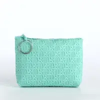 Кошелёк-монетница на молнии, 12&times;2.5&times;8.5 см, мятный