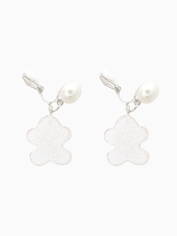 Клипсы детские Клипсы детские "Выбражулька" пряник, жемчужина, цвет коричнево-белый