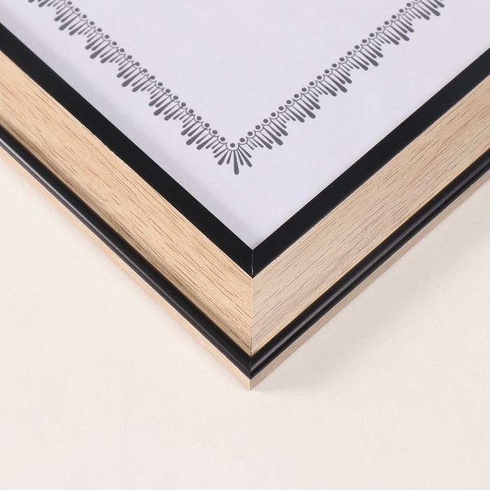 Фоторамка пластик формат А4 Фоторамка пластик формат А4 "Крассика. Дерево" бежевая 24,8х33,5 см