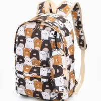 Рюкзак школьный &laquo;Медведи&raquo;, с пеналом, 29&times;12&times;41 см, разноцветный